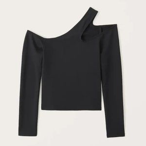 NWT Abercrombie and Fitch Long-Sleeve Elevated Knit Off-The-Shoulder Top